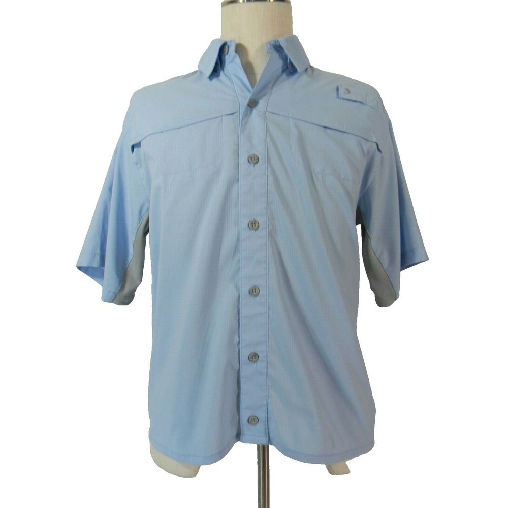 Reel Legends Shirt Men S Blue Mariner II Fishing Vented Outdoor S Sleeve